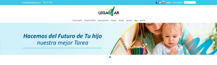 Web Colegio Legamar - Rediseño y adaptación a responsive